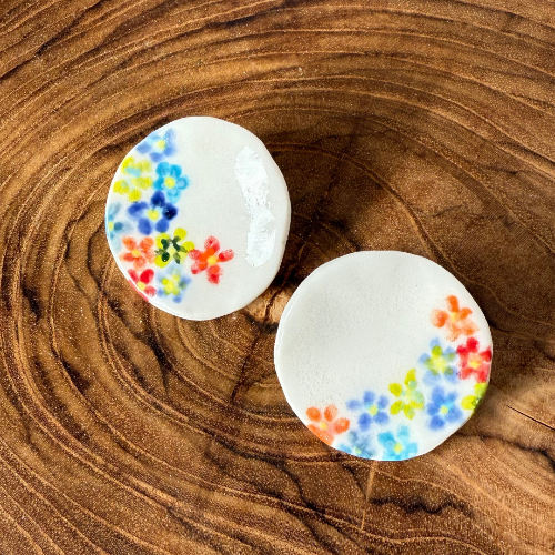 Ceramic Jewellery, earrings, porcelain studs, studs, large studs, stud earrings elegant earrings. One of a kind earrings. Bridal earrings.