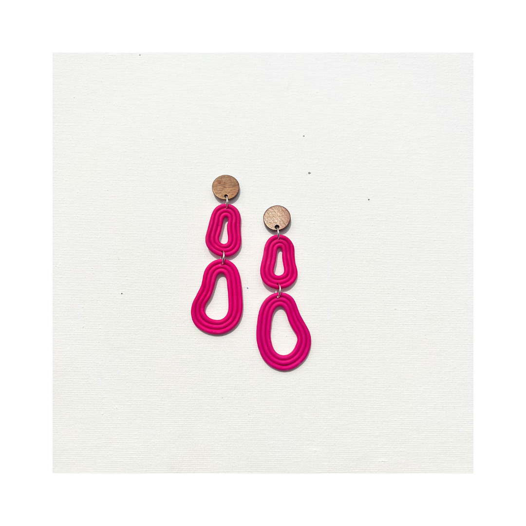 Pink Organic Dangles
