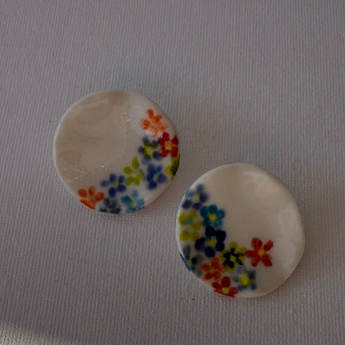 Ceramic Jewellery, earrings, porcelain studs, studs, large studs, stud earrings elegant earrings. One of a kind earrings. Bridal earrings.