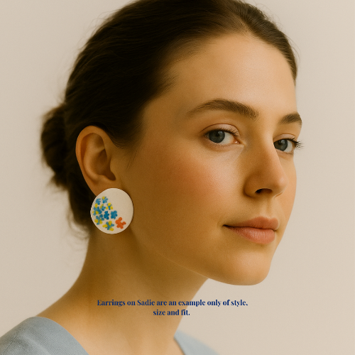 Ceramic Jewellery, earrings, porcelain studs, studs, large studs, stud earrings elegant earrings. One of a kind earrings. Bridal earrings.