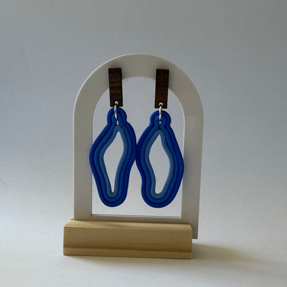 Waveform Polymer Clay Earrings – Cobalt Coast