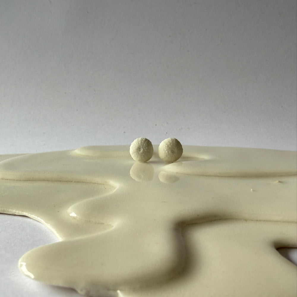 Mini Porcelain Sea Urchin Earrings – Coastal Keepsakes