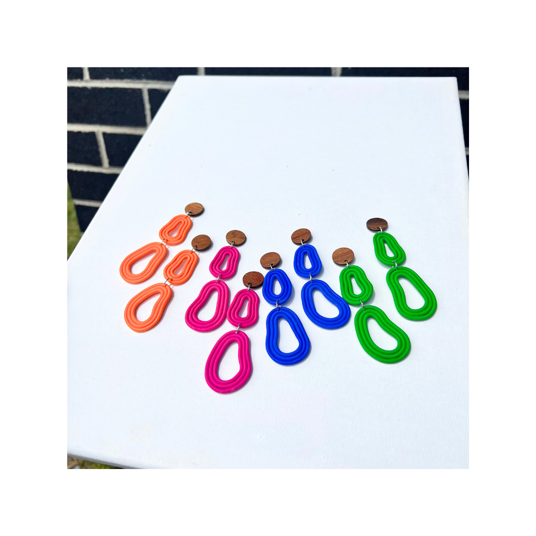 Pink Organic Dangles