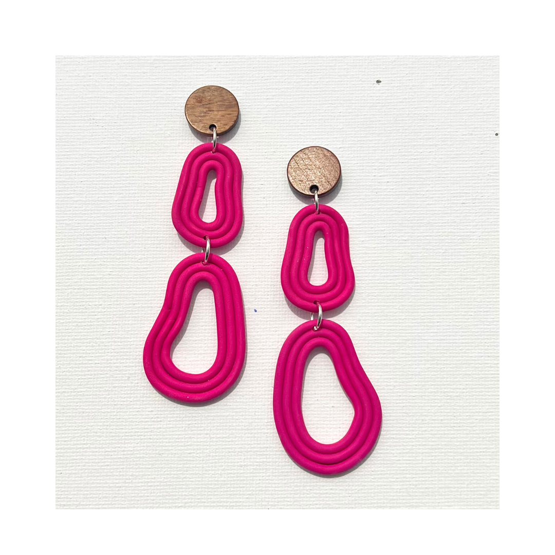 Pink Organic Dangles