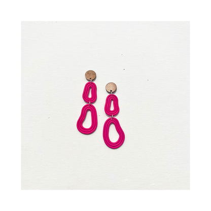Pink Organic Dangles