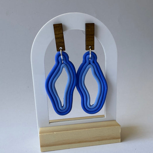 Waveform Polymer Clay Earrings – Cobalt Coast
