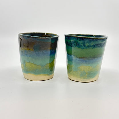 Same Beginnings Stoneware Cup Pair