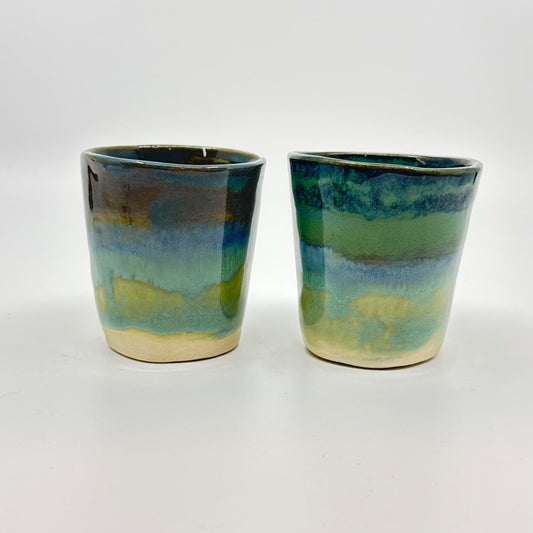 Same Beginnings Stoneware Cup Pair