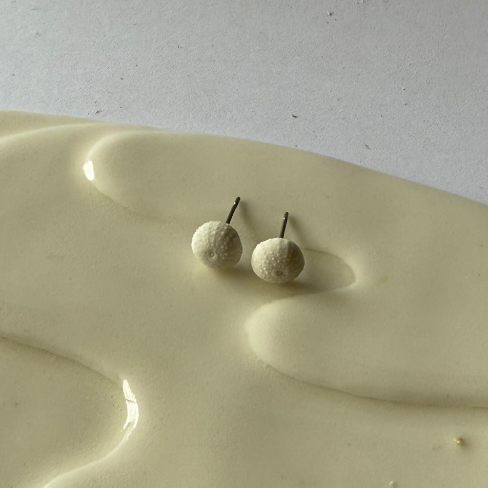 Mini Porcelain Sea Urchin Earrings – Coastal Keepsakes