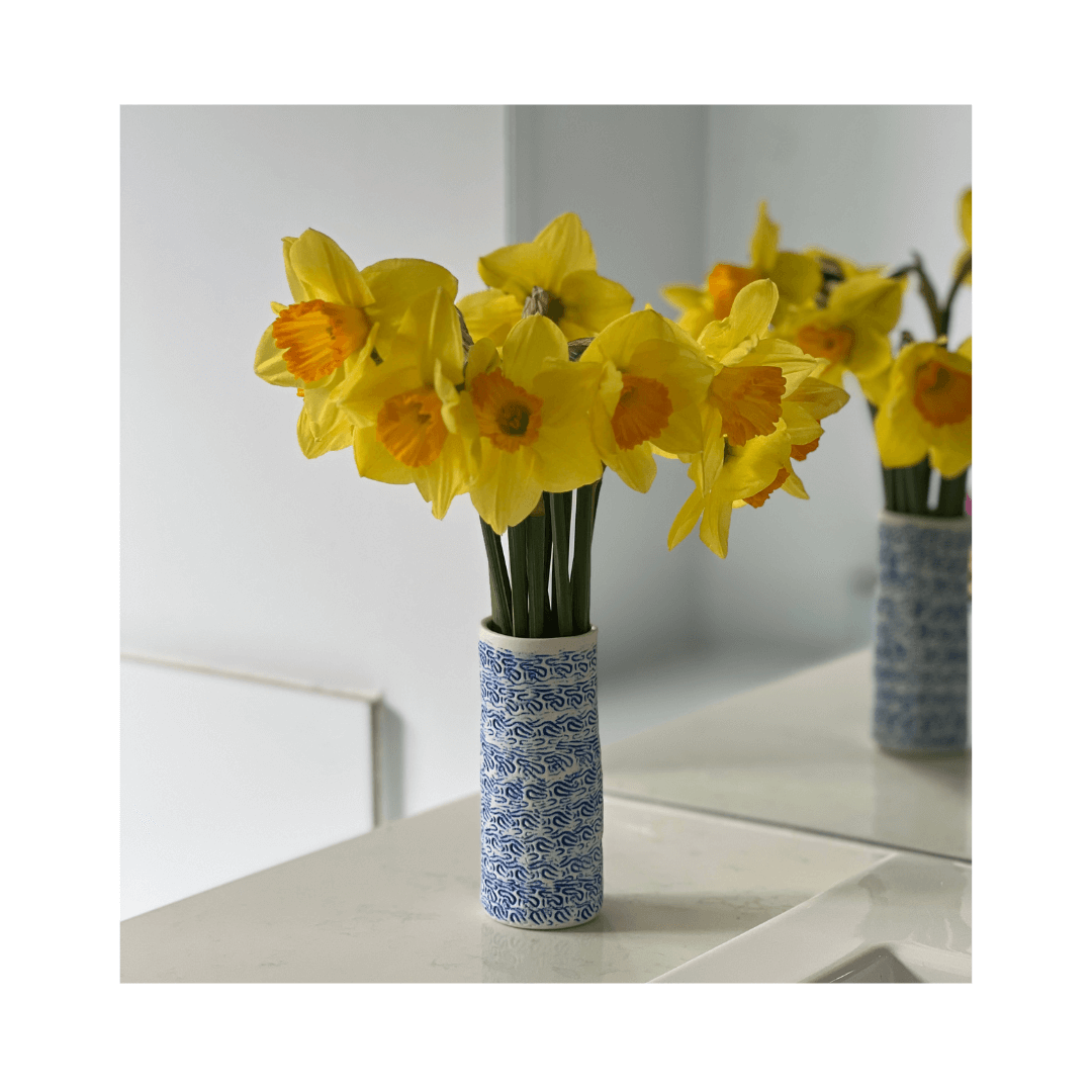 A Petite Blue Porcelain Vase