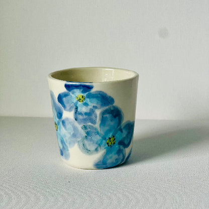 Porcelain cup, handpainted porcelain cup, ceramic cup, wine cup, tea cup. message cup, kind words cup. 