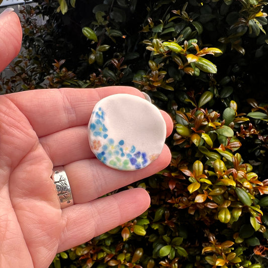 Large Porcelain Handpainted Stud Earrings