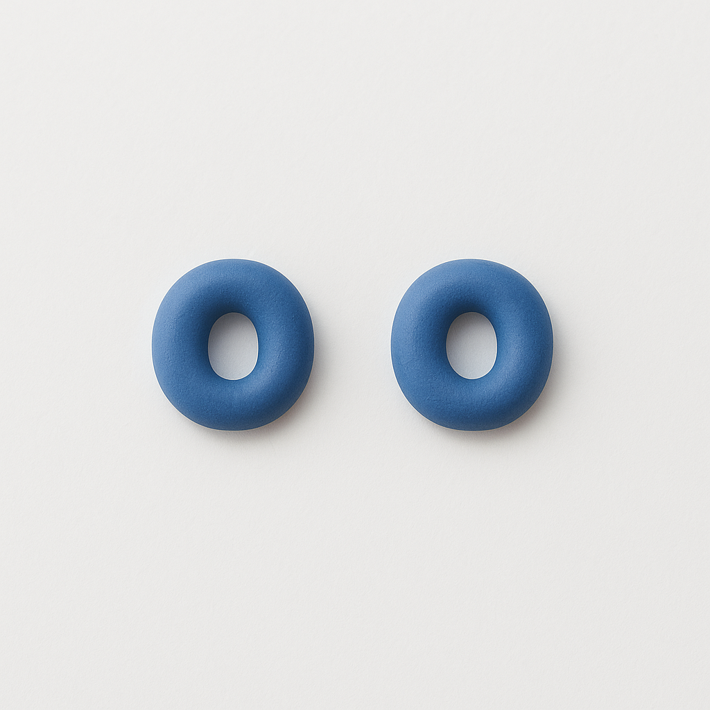 Tide + Form  Cobalt Porcelain Circle Studs