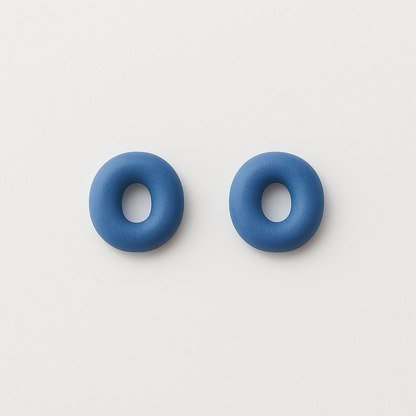 Tide + Form  Cobalt Porcelain Circle Studs