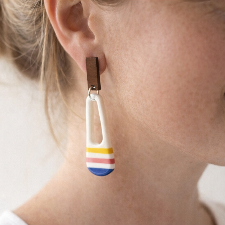 Carry the Light – Sunrise Porcelain Dangle Earrings