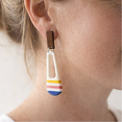 Carry the Light – Sunrise Porcelain Dangle Earrings