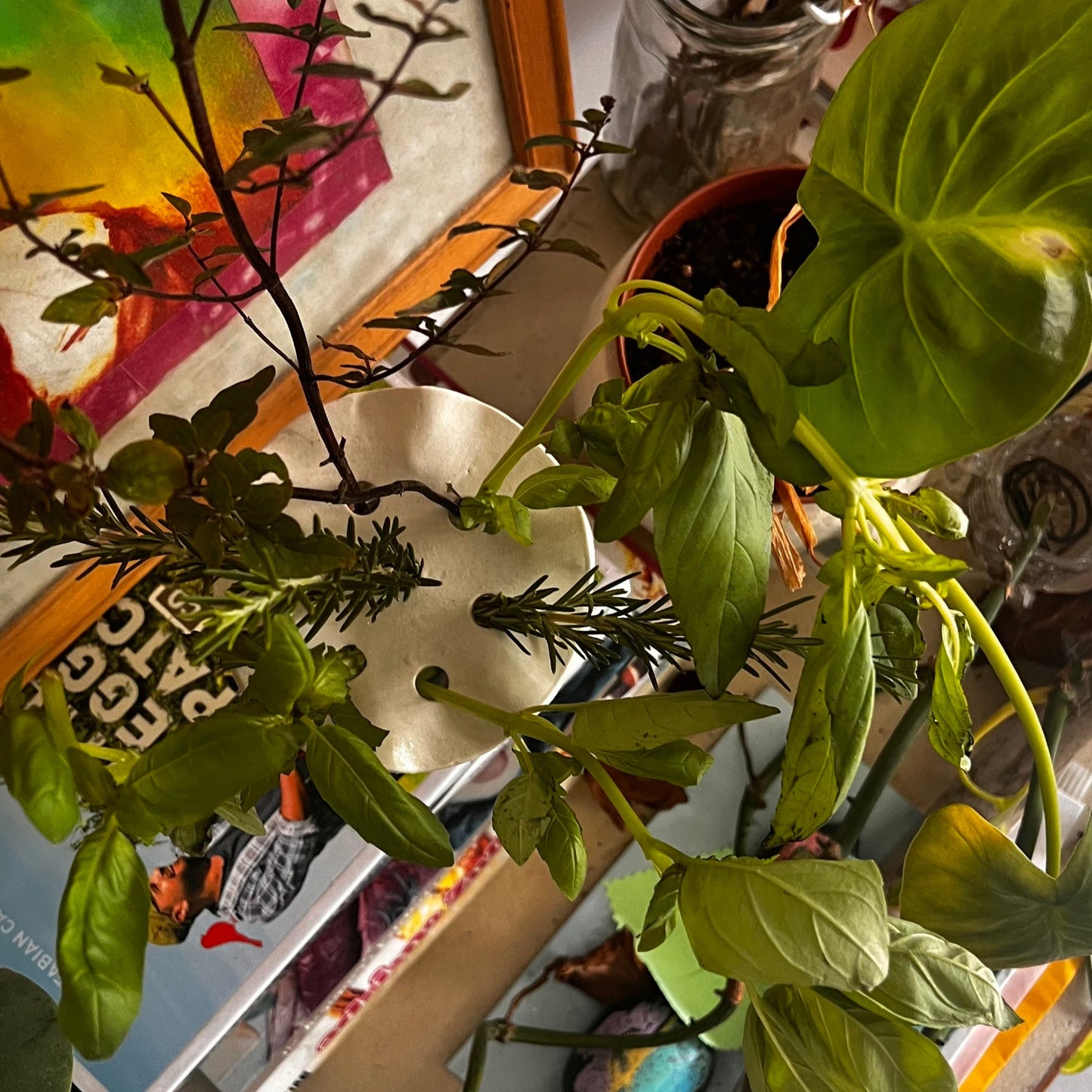 Flower Frog in porcelain white