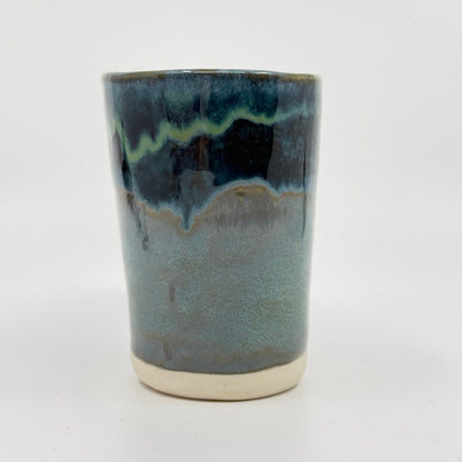 One of a Kind Large Winter Ocean Stoneware Sip Cup