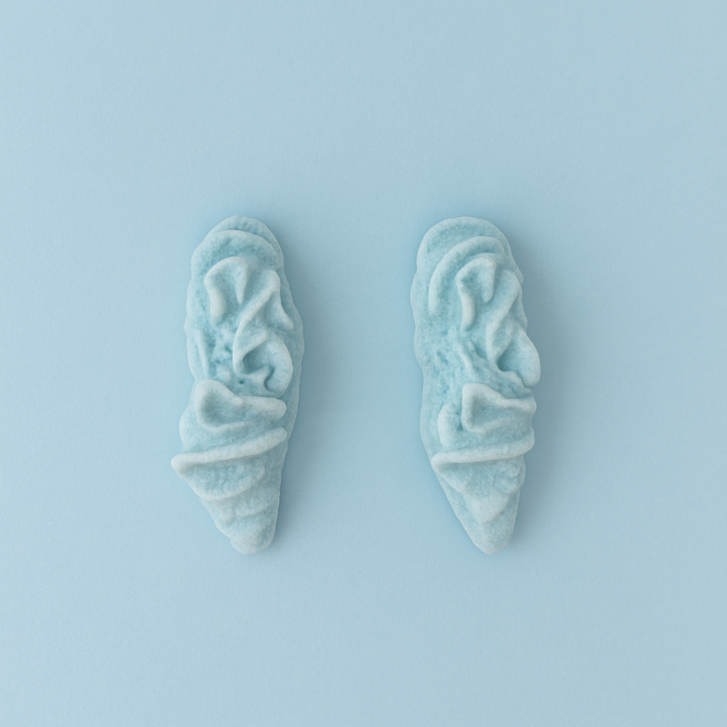Lagoon Coral Stud earrings – handmade turquoise porcelain studs