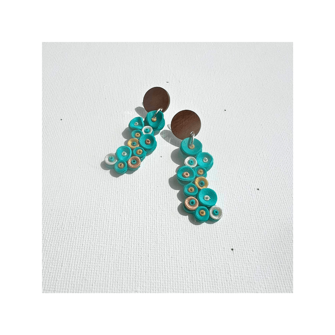 Handcrafted Coral Polymerclay Earrings