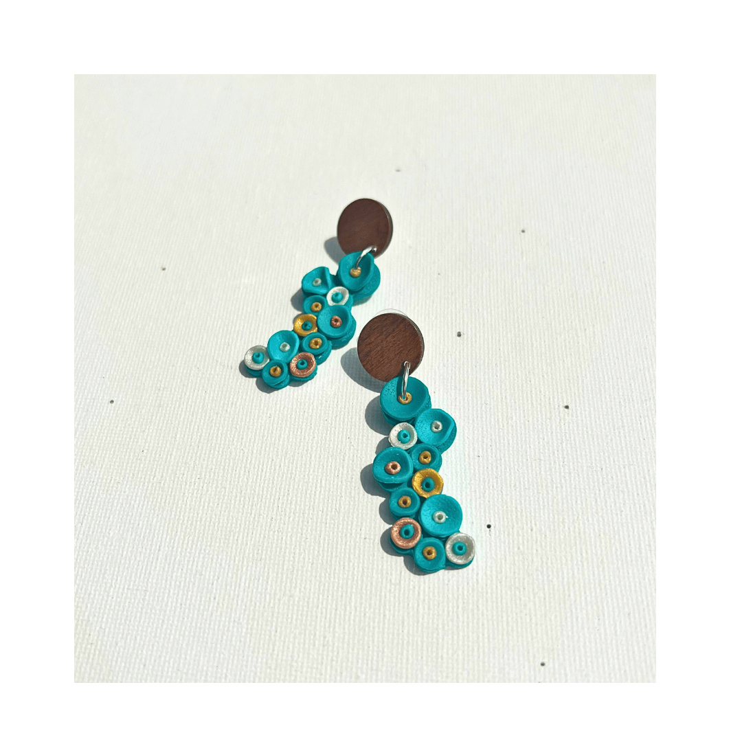 Handcrafted Coral Polymerclay Earrings