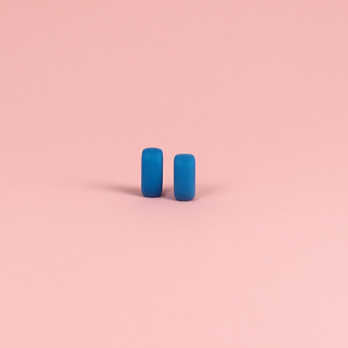 Tide + Form Cobalt Porcelain Bar Studs